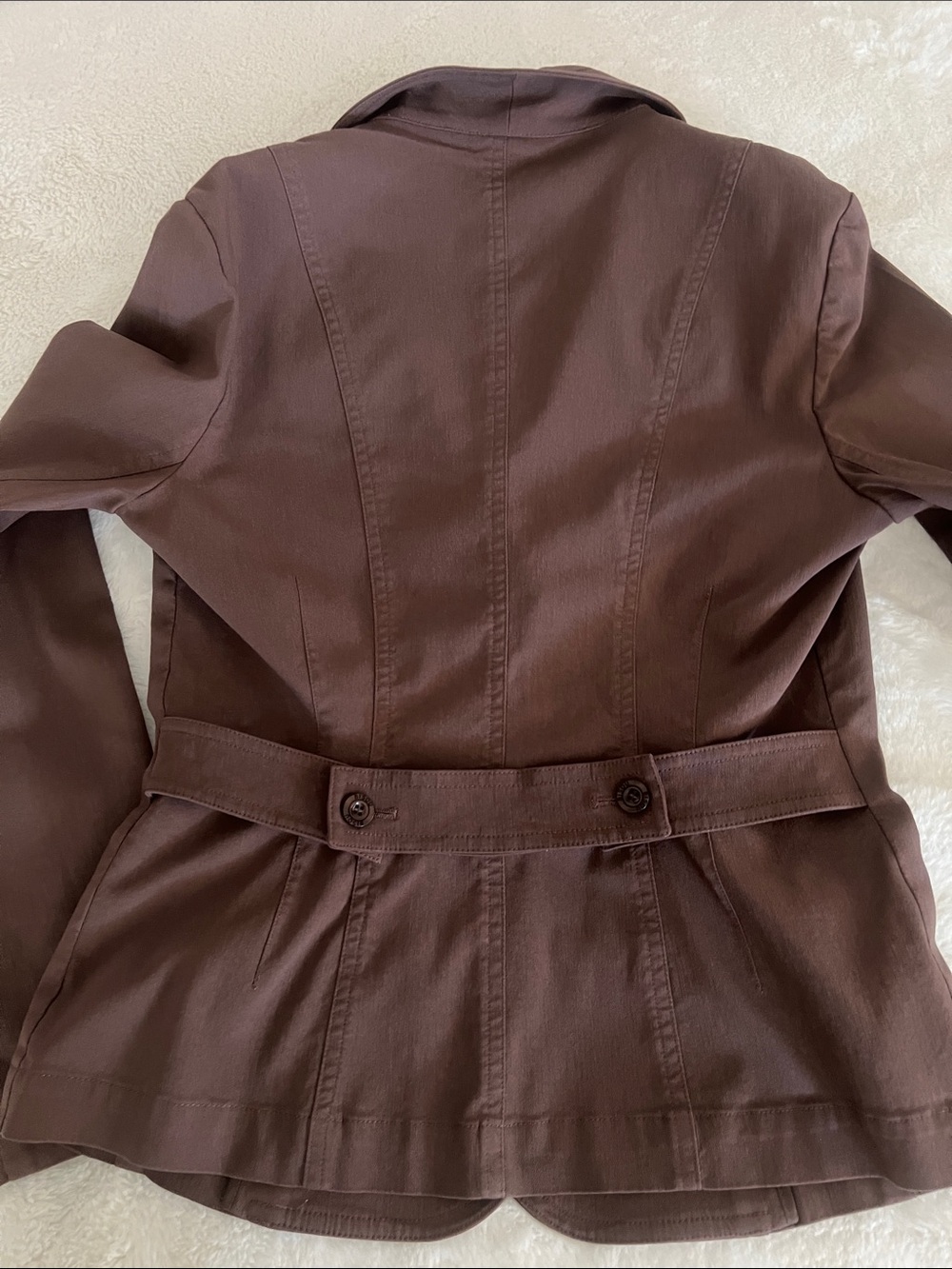 Bisou Bisou Brown Tailored Trench Coat - Picture 12 of 17